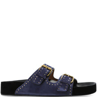 Isabel Marant Lennyo Suede Leather Sandals - Blue