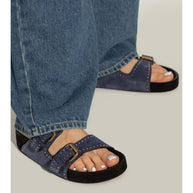 Isabel Marant Lennyo Suede Leather Sandals - Blue