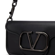 Valentino Garavani Locò Small Leather Shoulder Bag - Black