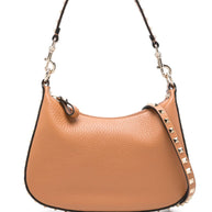 Valentino Garavani Rockstud Hobo In Pomegranate Calfskin