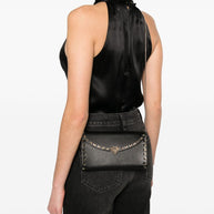 Valentino Garavani Rockstud Mini Bag With Strap -  Black