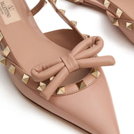Valentino Garavani Slingback Rockstud Ballet Flat - Powder
