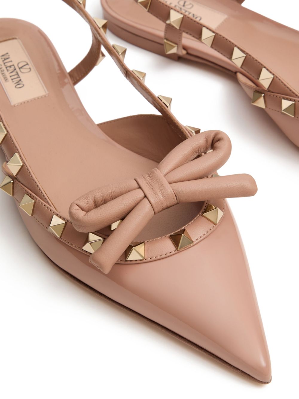 Valentino Garavani Slingback Rockstud Ballet Flat - Powder
