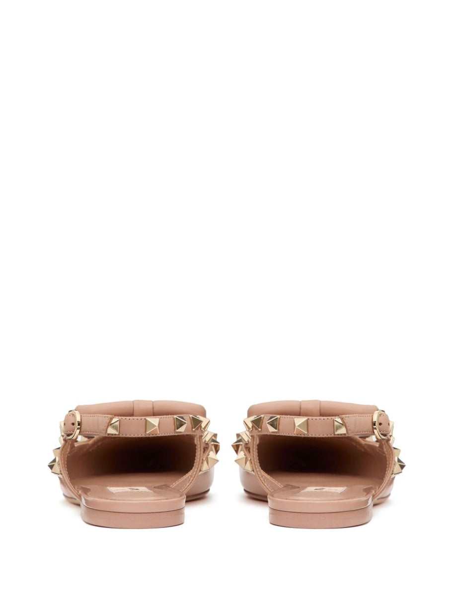 Valentino Garavani Slingback Rockstud Ballet Flat - Powder