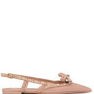 Valentino Garavani Slingback Rockstud Ballet Flat - Powder