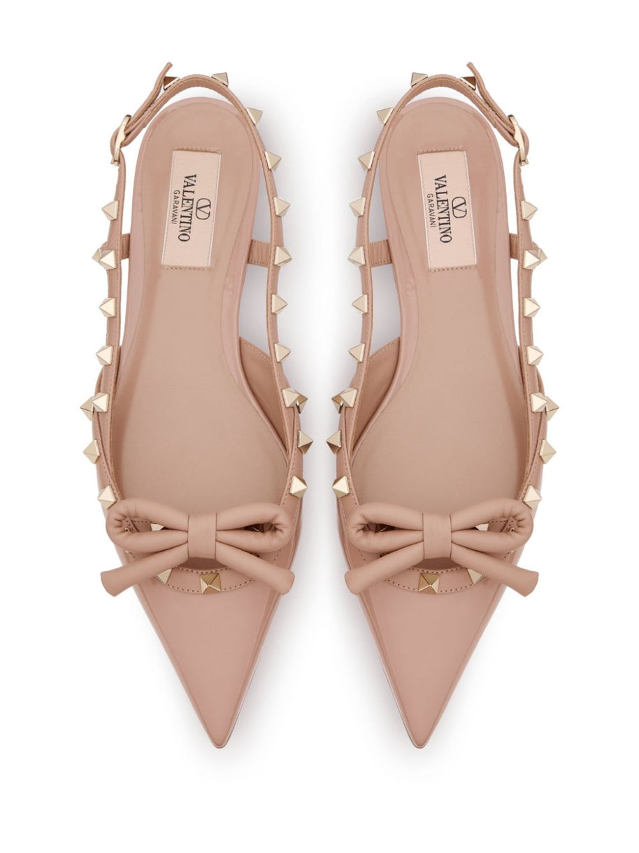 Valentino Garavani Slingback Rockstud Ballet Flat - Powder