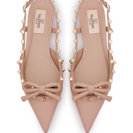 Valentino Garavani Slingback Rockstud Ballet Flat - Powder