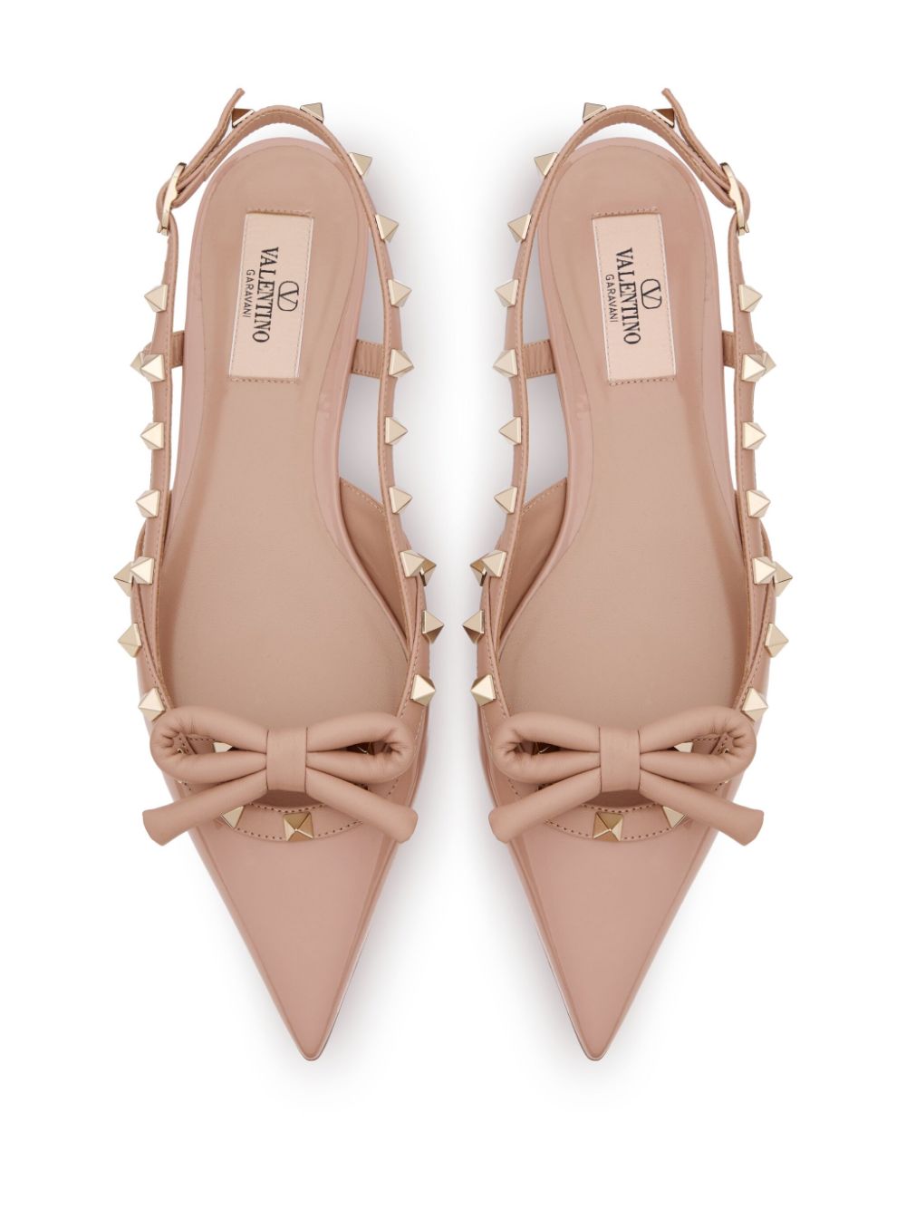 Valentino Garavani Slingback Rockstud Ballet Flat - Powder
