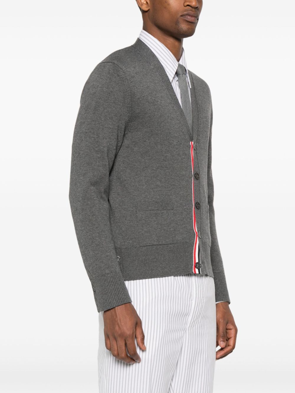 Thom Browne Medium Grey Cotton Cardigan