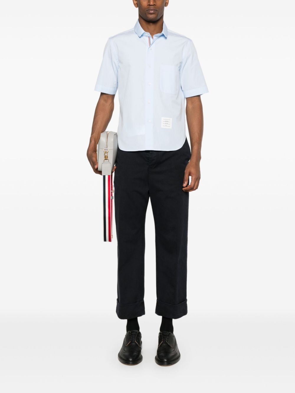 Thom Browne Clear Blue Cotton Poplin Shirt