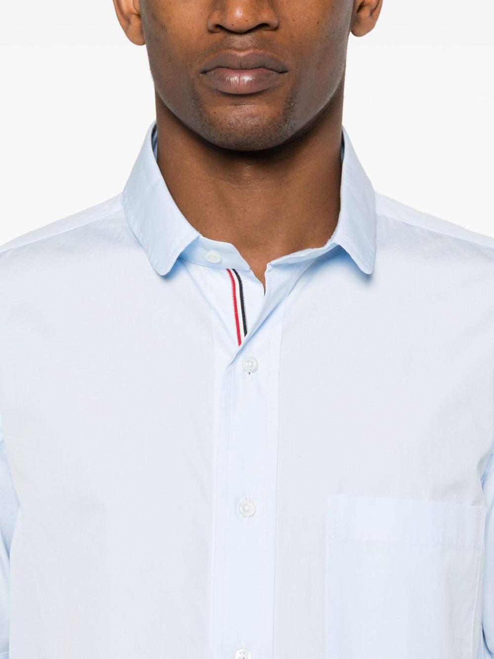 Thom Browne Clear Blue Cotton Poplin Shirt