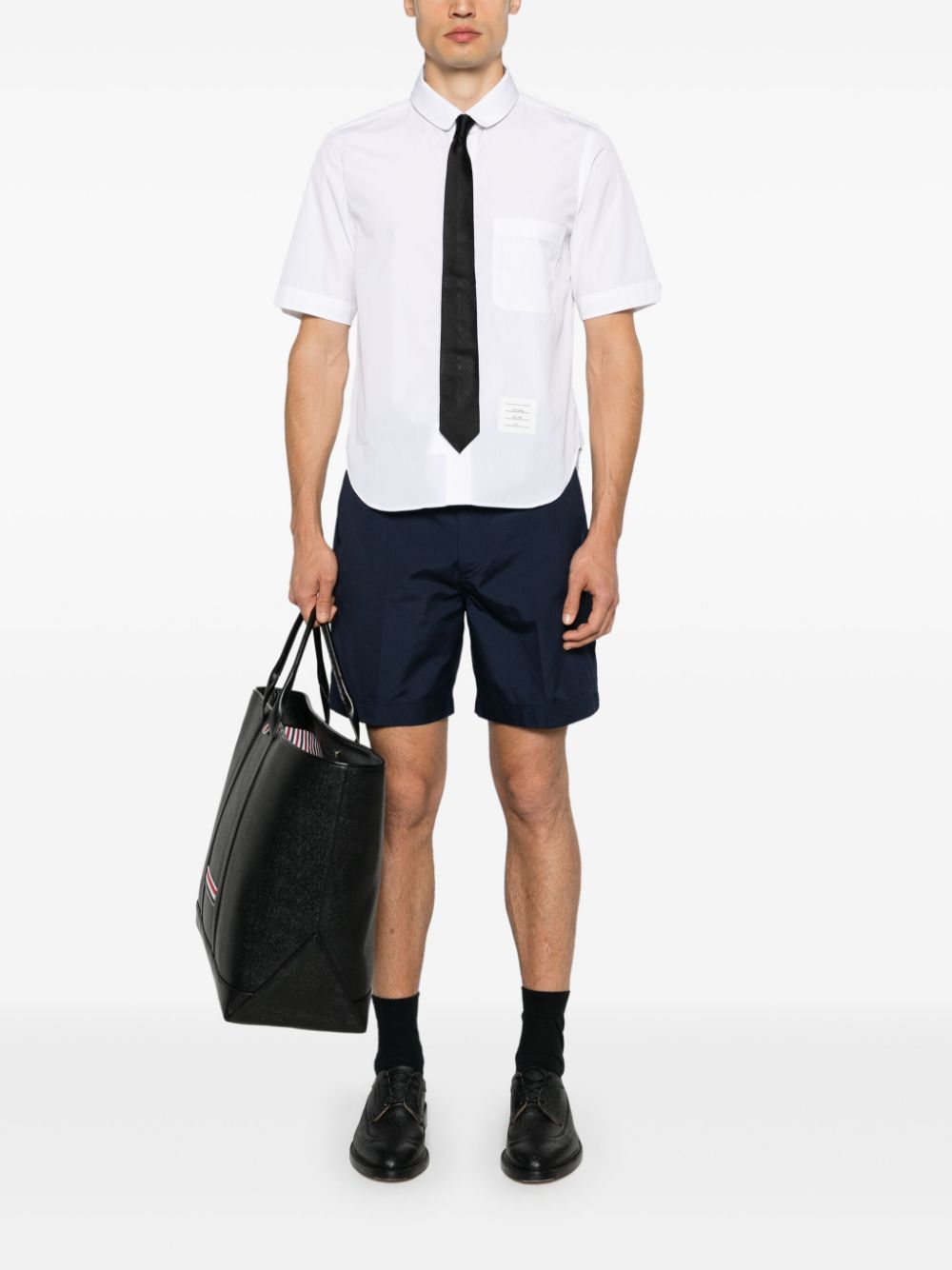 Thom Browne White Cotton Poplin Shirt