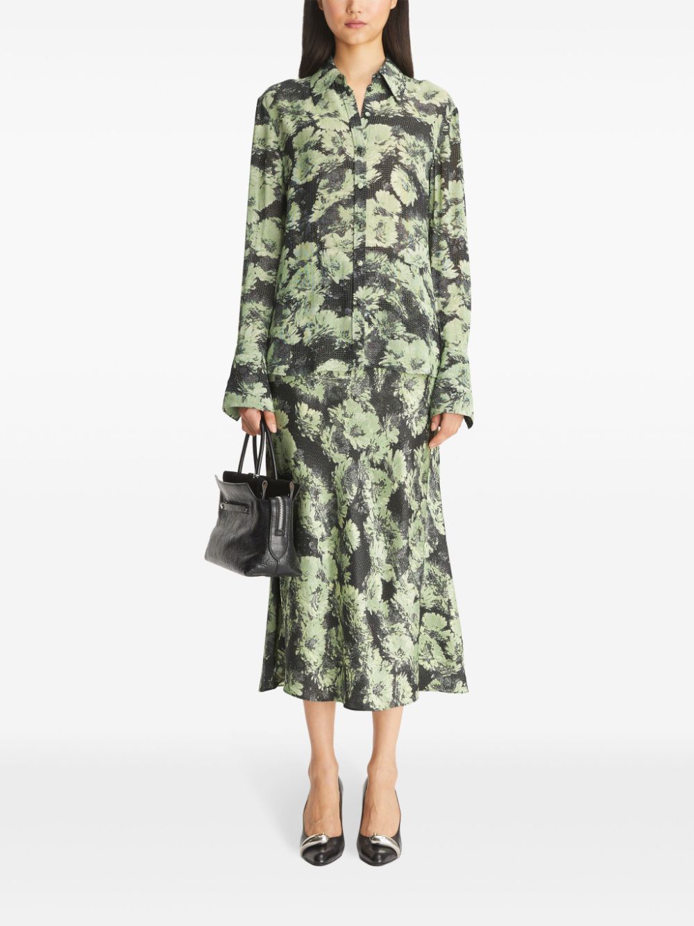 Tory Burch Floral Printed Viscose Shirt