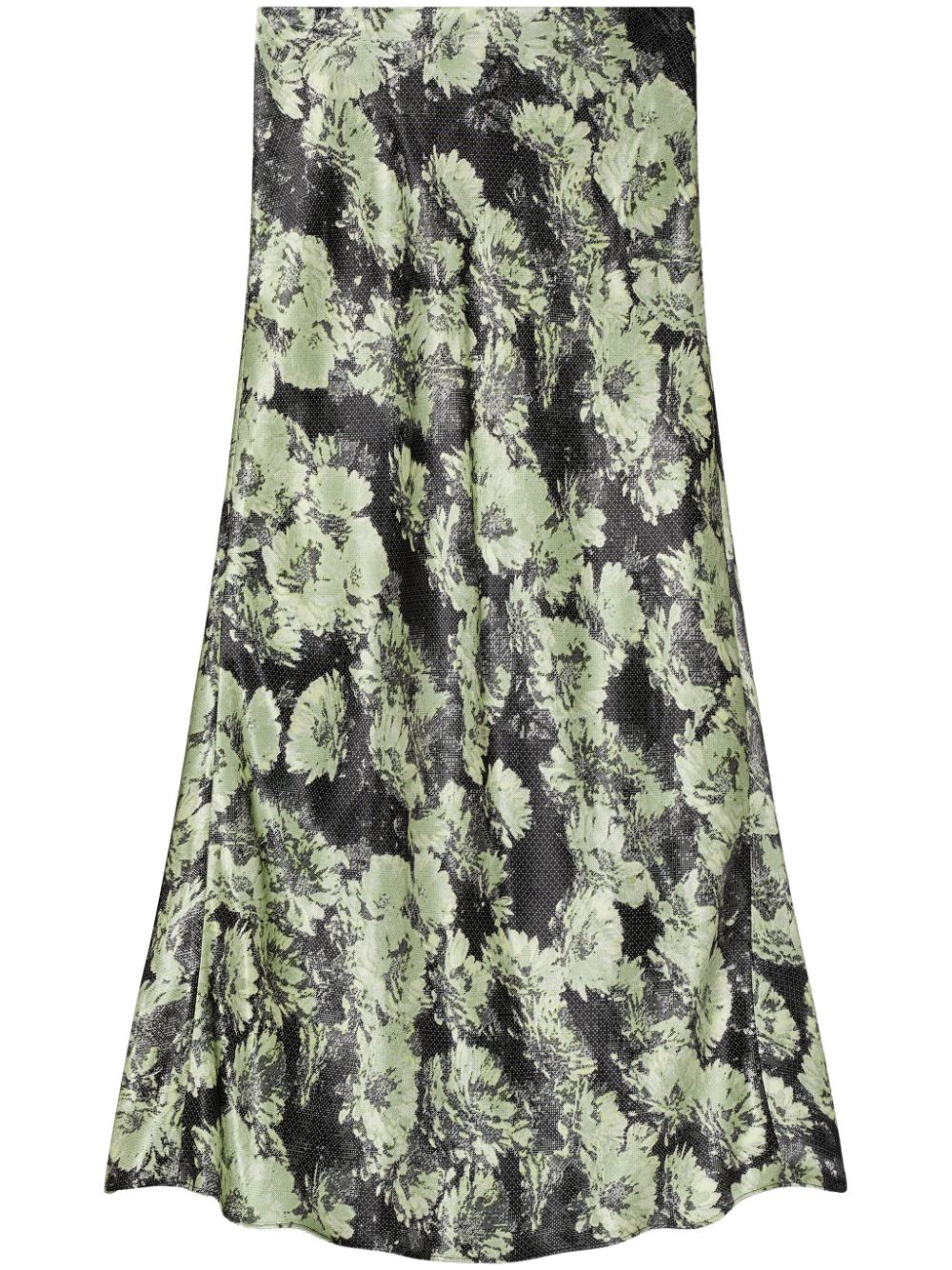 Tory Burch Floral Printed Satin Skirt