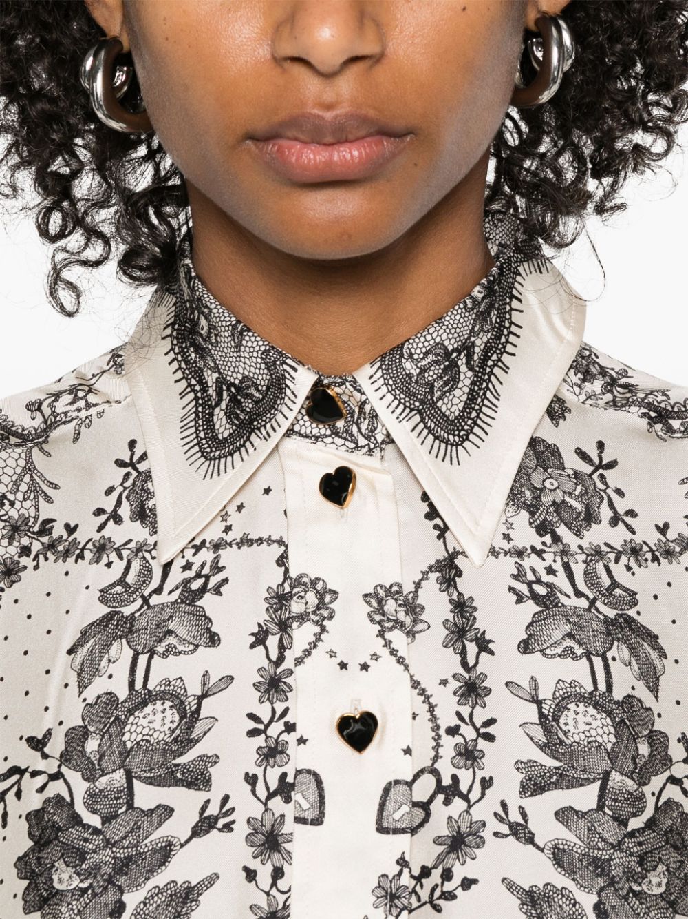 Zimmermann Crush Relaxed Shirt Ivory