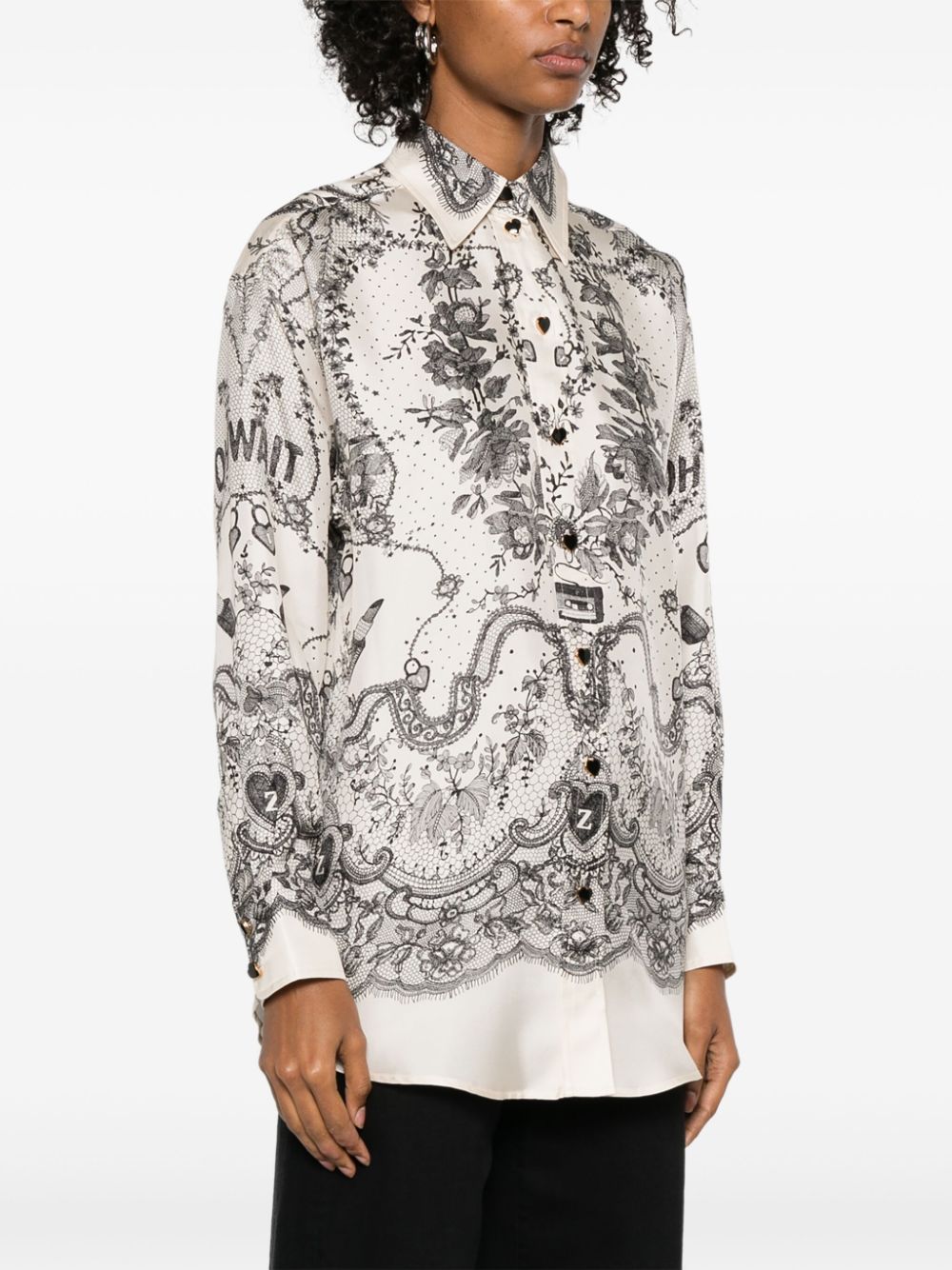 Zimmermann Crush Relaxed Shirt Ivory