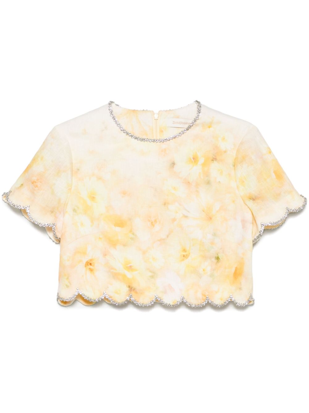 Zimmermann Crush Crop Top Yellow