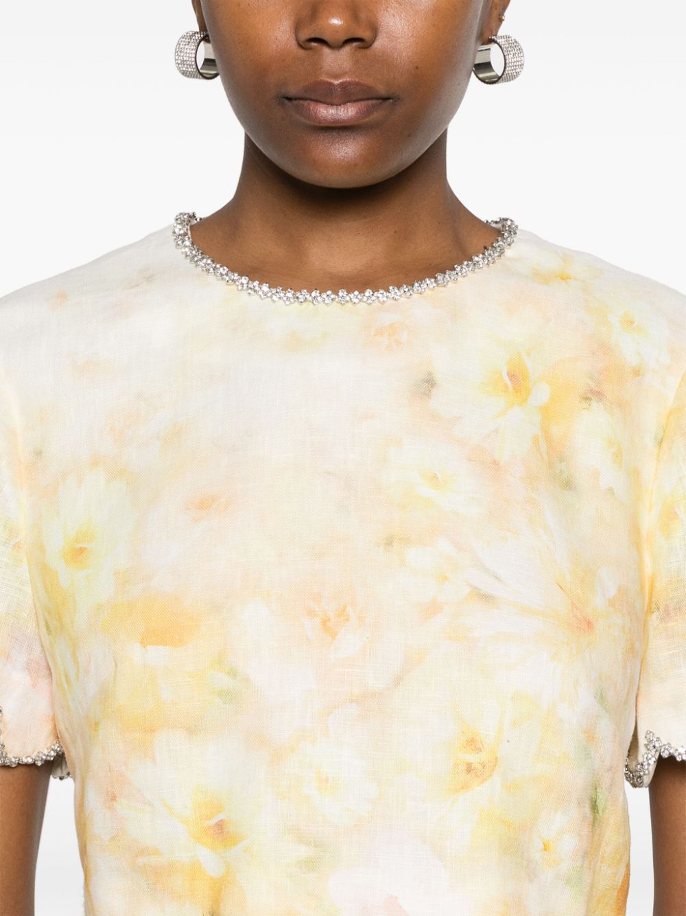 Zimmermann Crush Crop Top Yellow