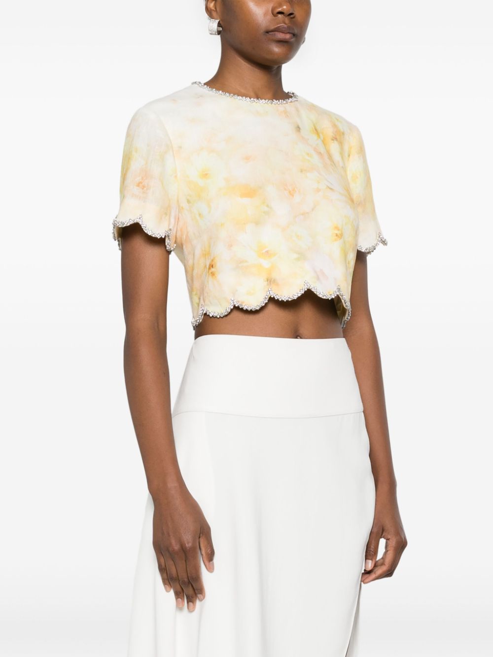 Zimmermann Crush Crop Top Yellow