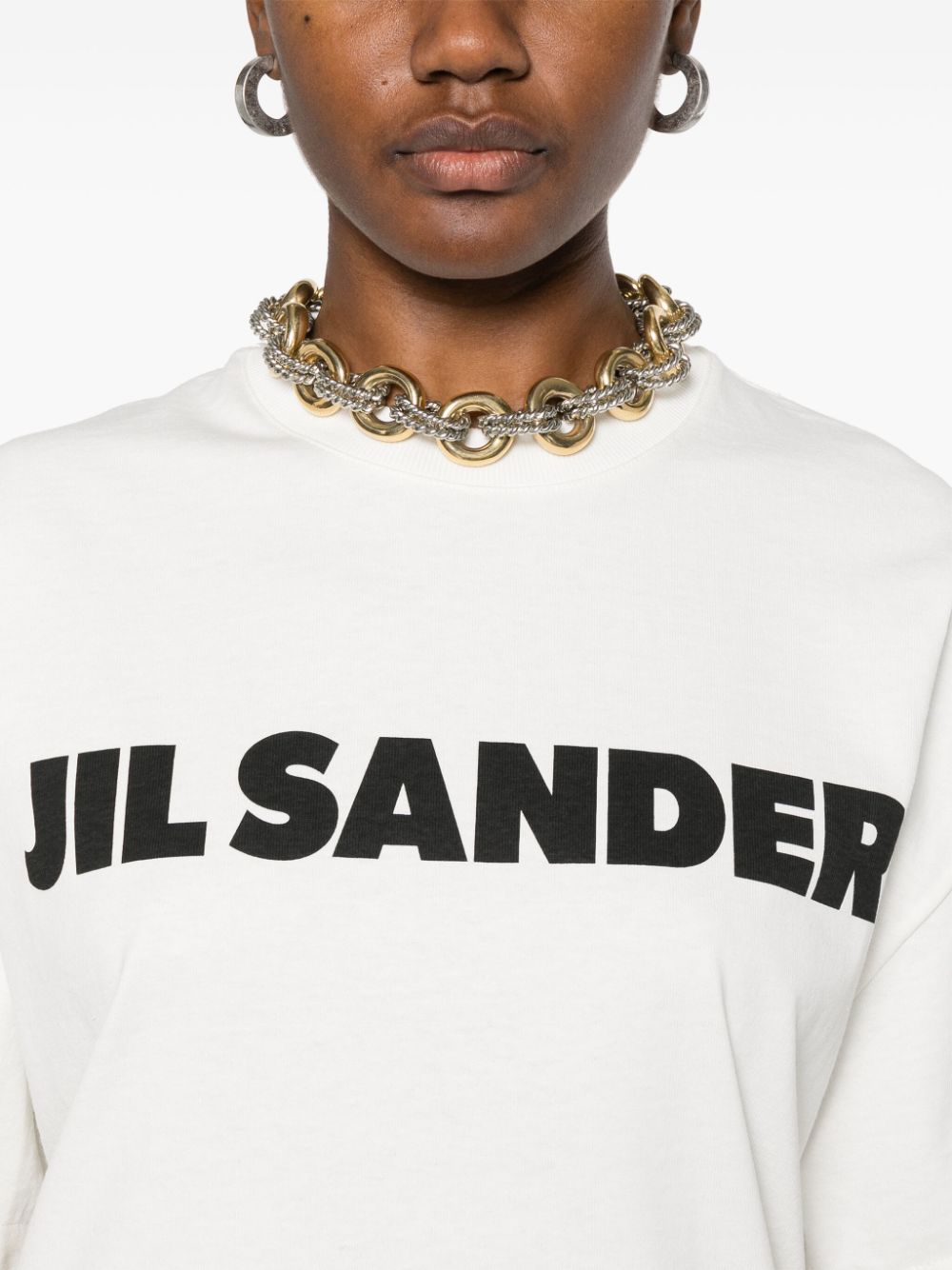 Jil Sander Logo Print T-shirt White