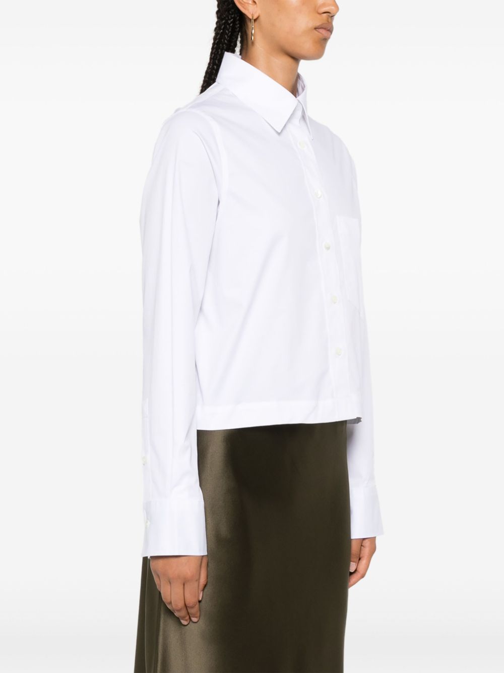 Closed Stretch Cotton Poplin Shirt White