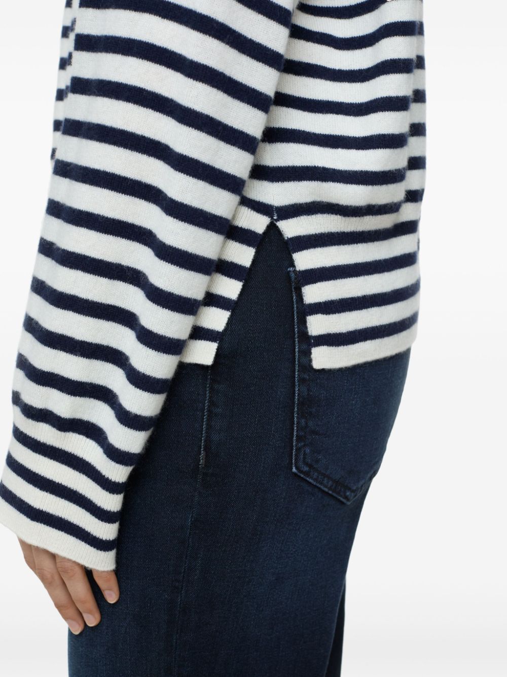 Closed Striped Cashmere Sweater Navy Blue