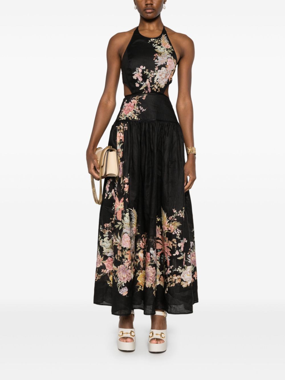 Zimmermann Tallow Midi Dress Black