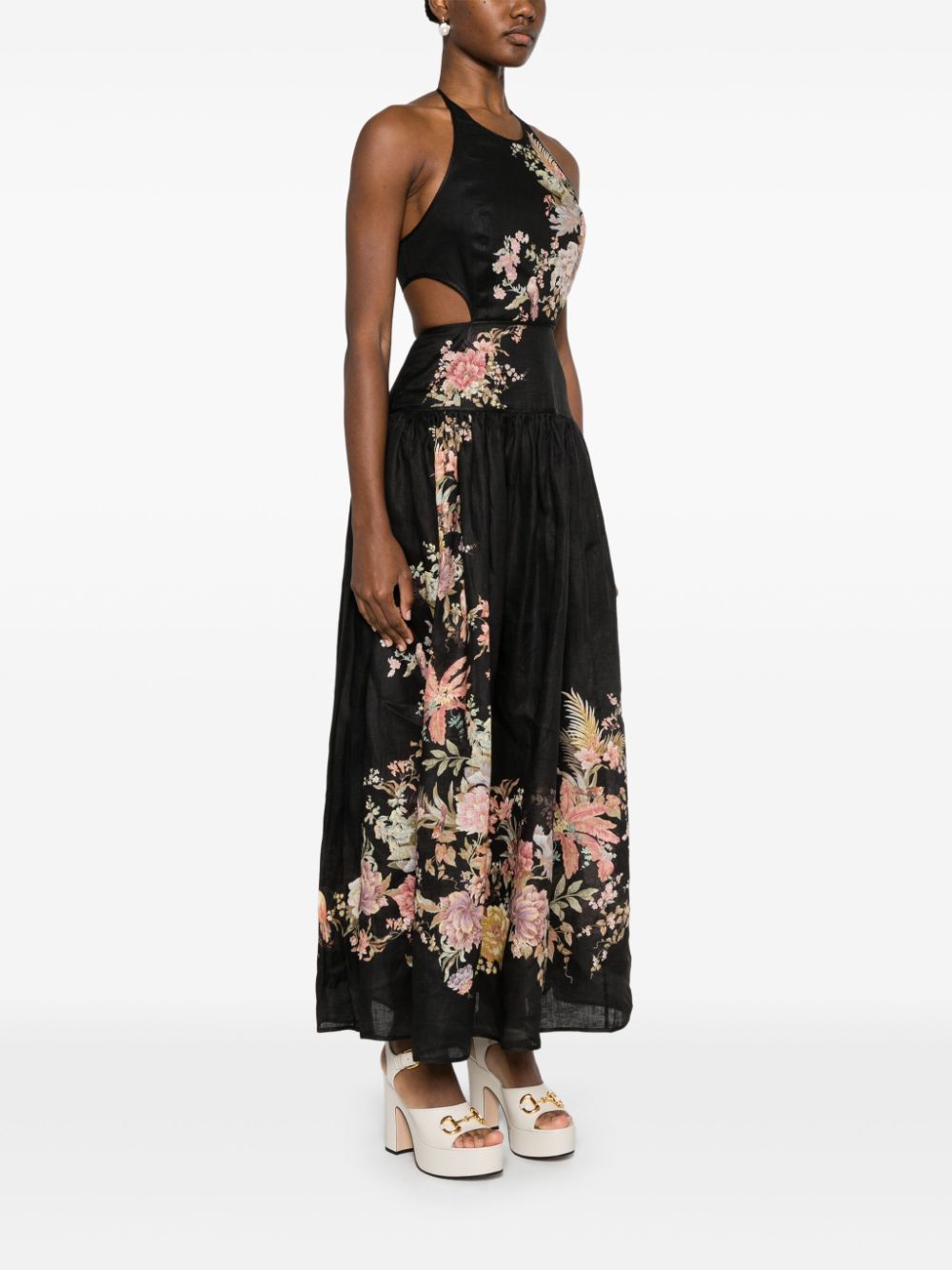 Zimmermann Tallow Midi Dress Black