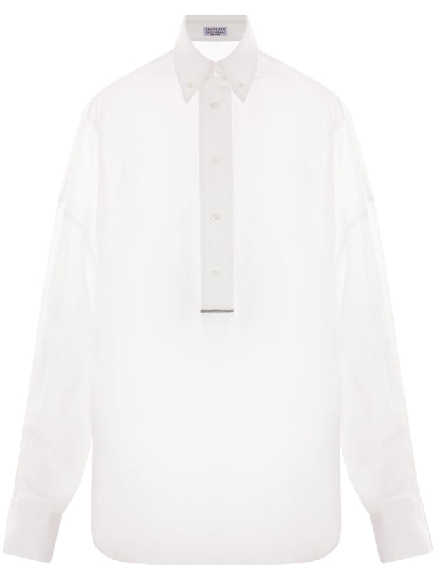 Brunello Cucinelli White Cotton Shirt
