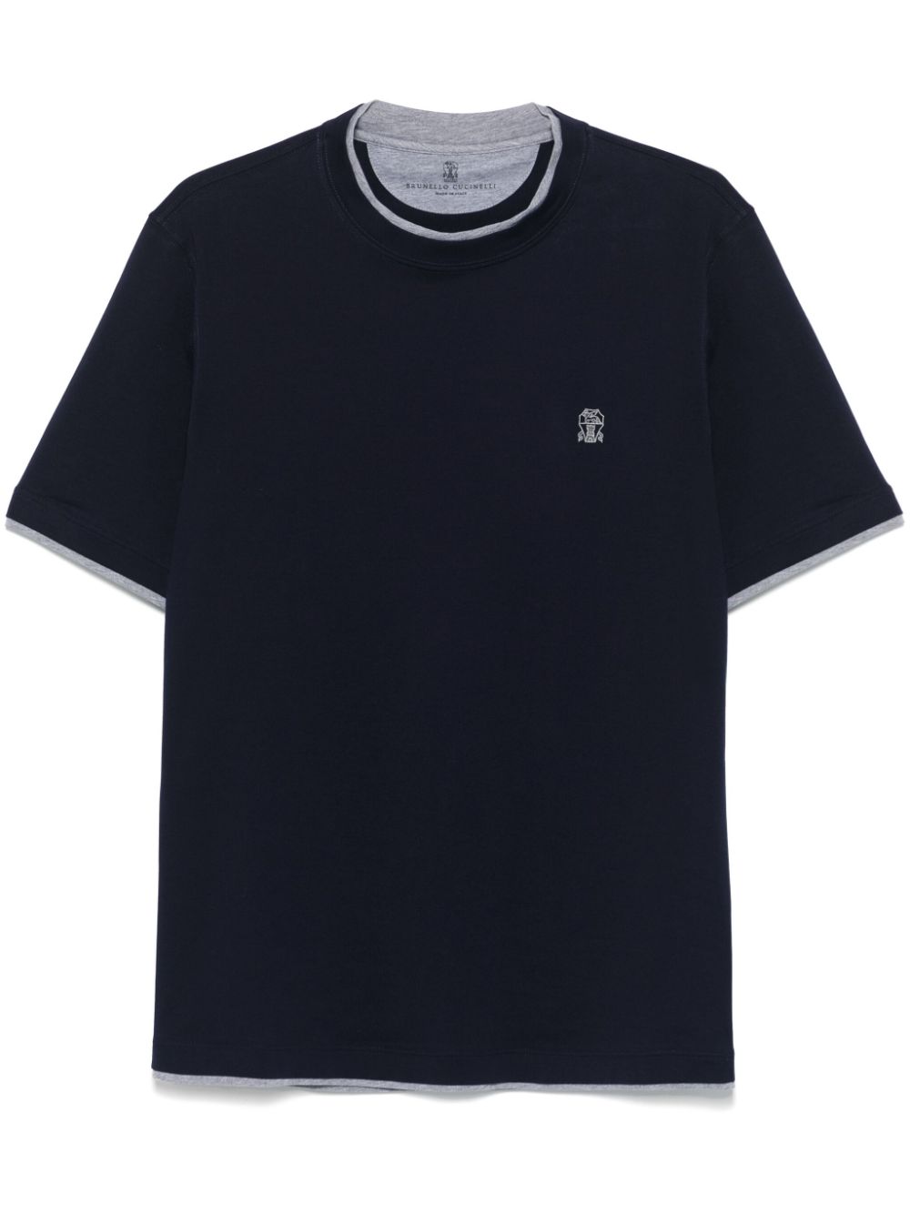 Brunello Cucinelli Cotton T-Shirt Blue