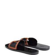 Valentino Garavani Viva Superstar Leather Slide Sandals - Black