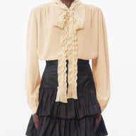 Valentino Silk Blouse In Beige