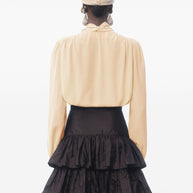 Valentino Silk Blouse In Beige