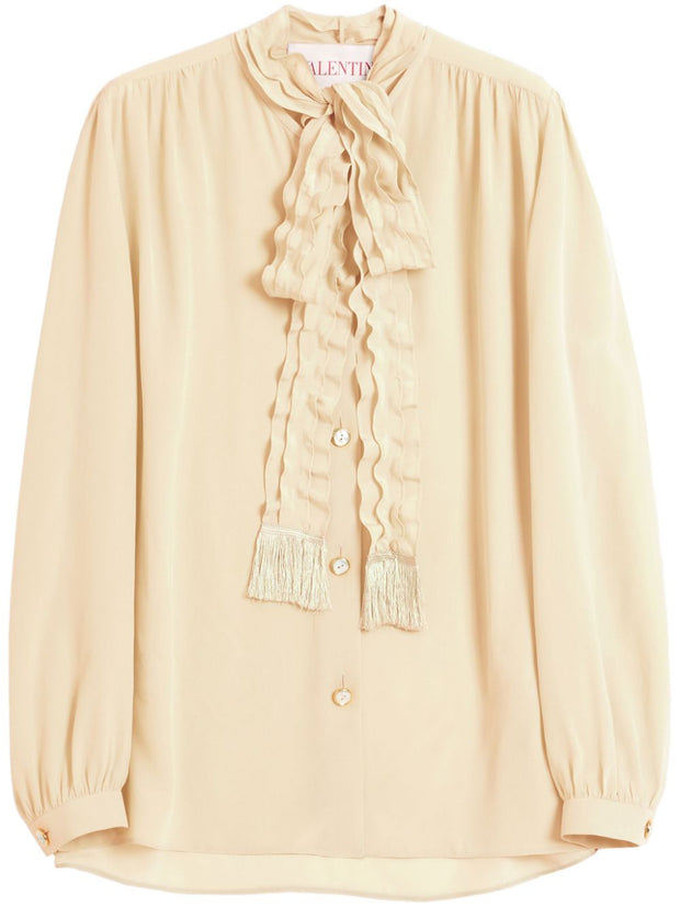 Valentino Silk Blouse In Beige