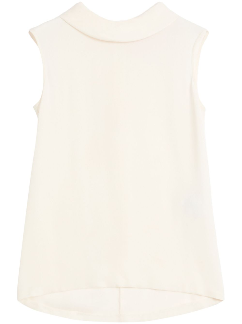 Valentino White Silk Sleeveless Top