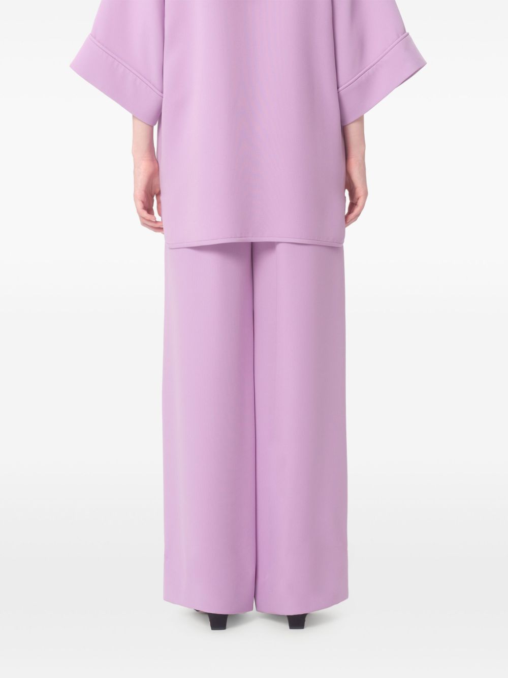 Valentino Lilac Purple Silk Flared Pants