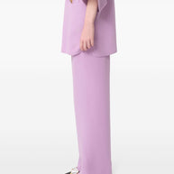 Valentino Lilac Purple Silk Flared Pants