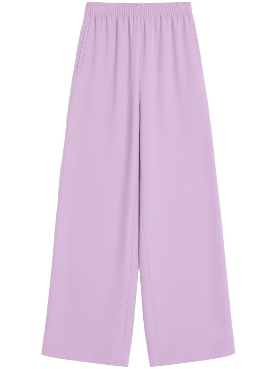 Valentino Lilac Purple Silk Flared Pants