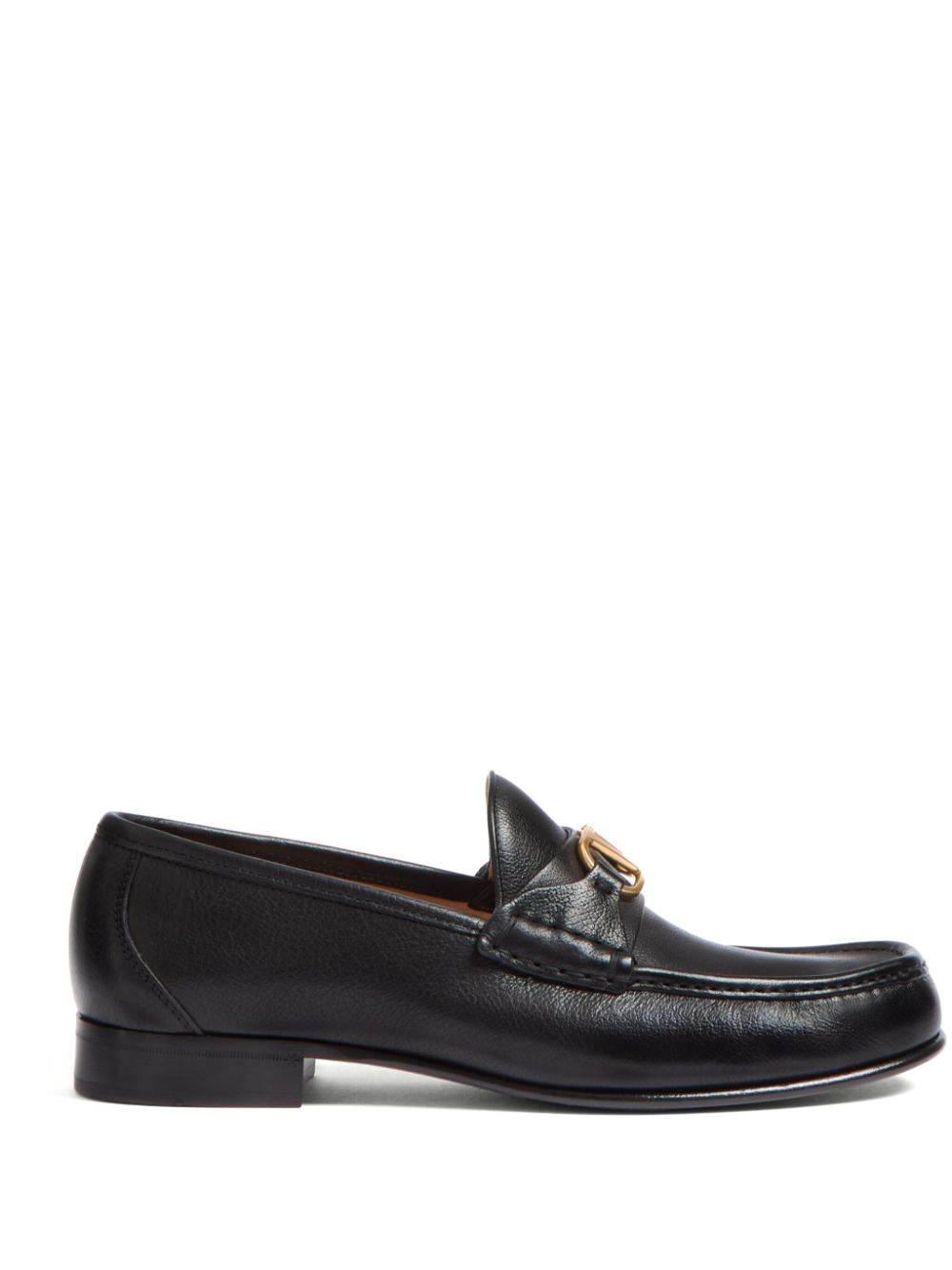 Valentino Garavani VLogo Signature Leather Loafers - Black