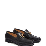 Valentino Garavani VLogo Signature Leather Loafers - Black