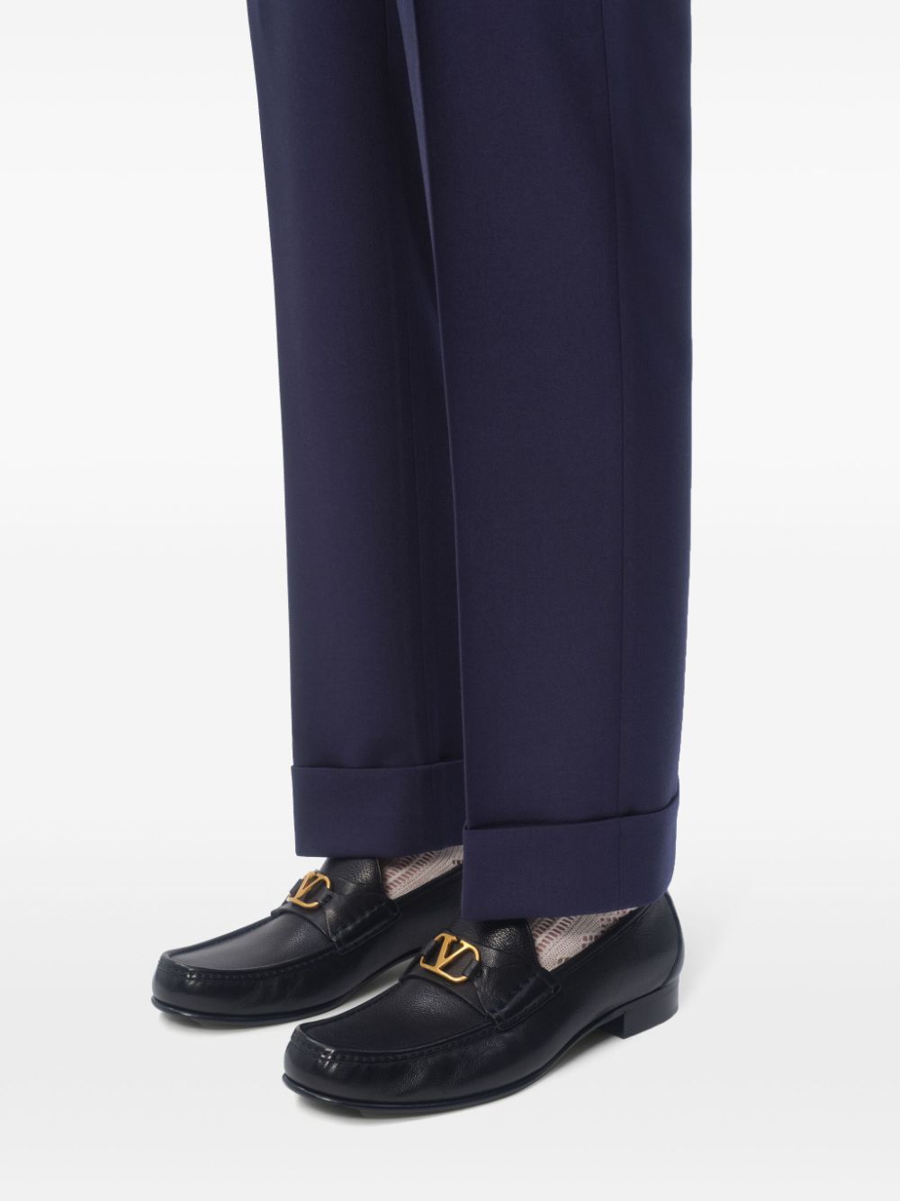 Valentino Garavani VLogo Signature Leather Loafers - Black