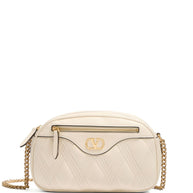 Valentino Garavani Quiltie 67 Leather Camera Bag - White