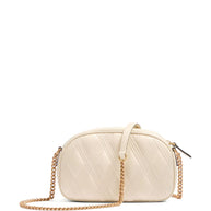 Valentino Garavani Quiltie 67 Leather Camera Bag - White