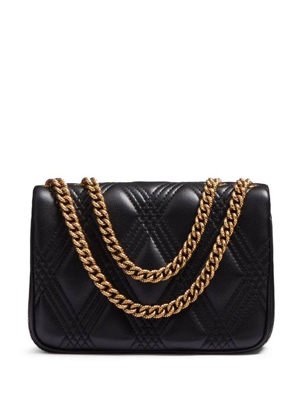 Valentino Garavani Quiltie 67 Small Leather Shoulder Bag - Black
