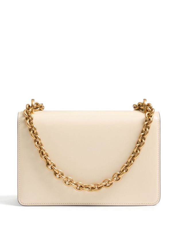 Valentino Garavani Vain Small Leather Shoulder Bag - White