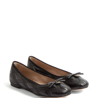 Valentino Garavani Quiltie 67 Leather Ballet Flats - Black