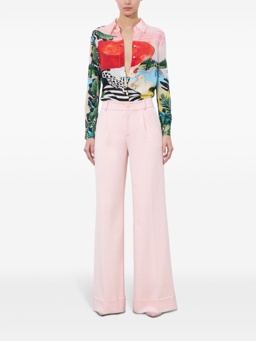 Alice + Olivia Willa Silk Shirt