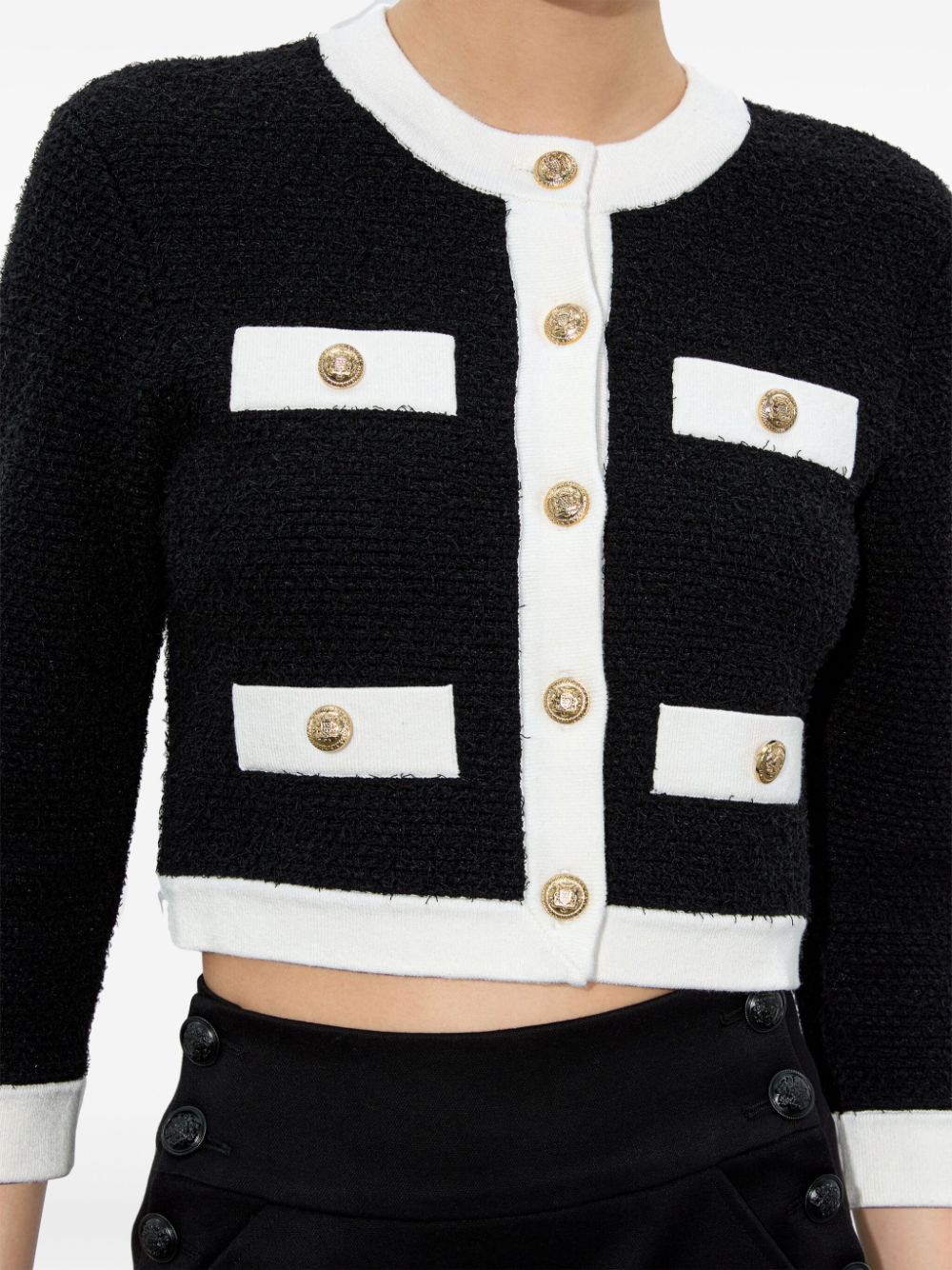 Alice + Olivia Claira Cardigan Black