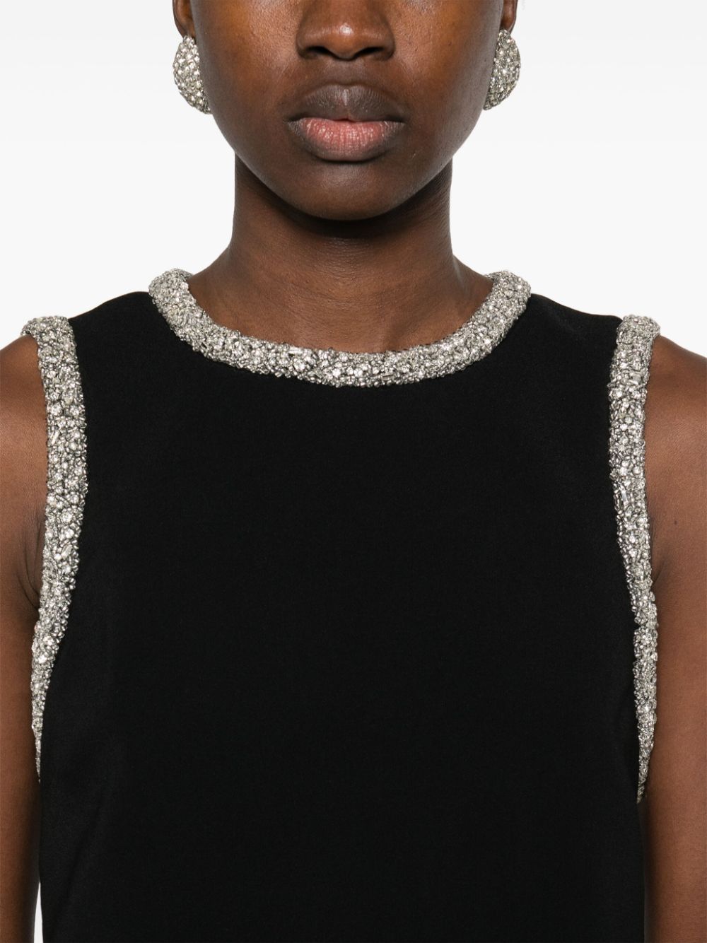 Alice + Olivia Amal Embellished Top Black