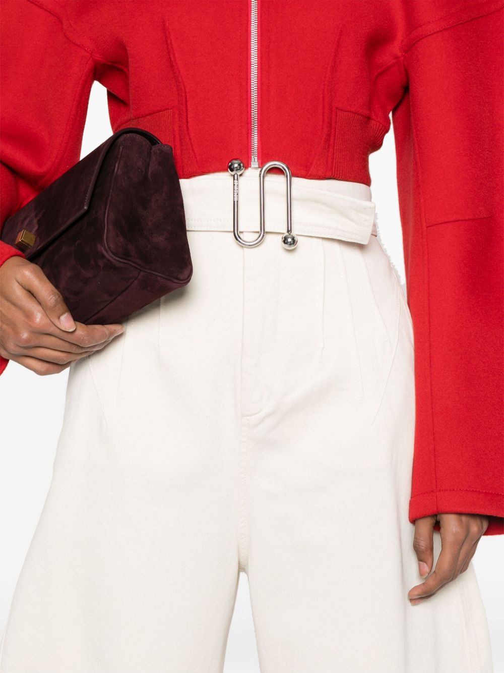 SportMax Belted Cotton Barrel Pants